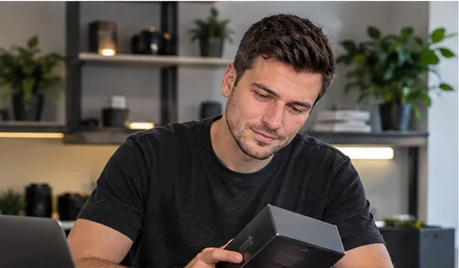 Der Reviewblick-Streamer packt ein neues Produkt am Testtisch aus